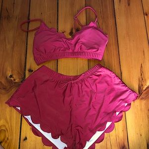 Shein | Red three piece bikini